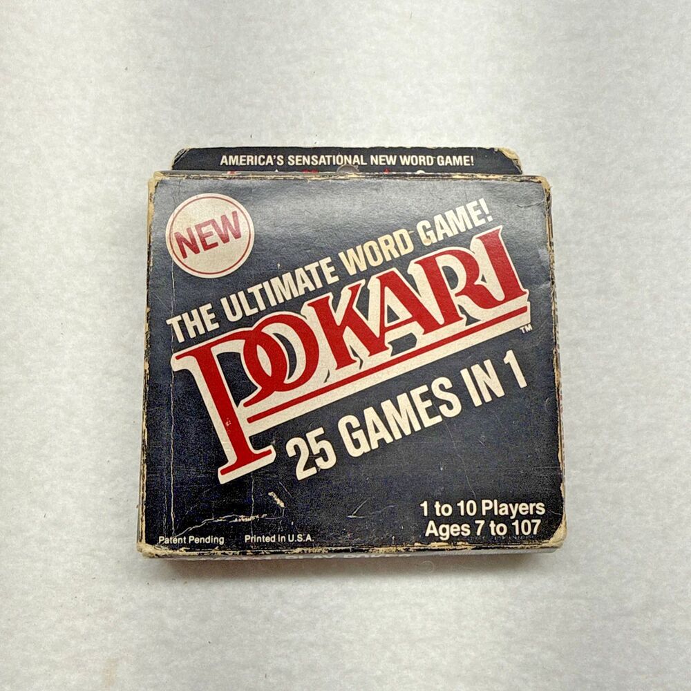Pokari 25 Games in 1 1979 Vintage Word Card Game 2 Sealed Decks Complete USA